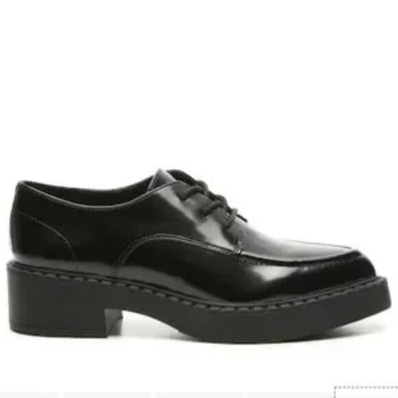 JLO Jennifer Lopez ELINE Platform Faux Leather Oxford Lace Up Shoe Size 6M - Picture 1 of 12